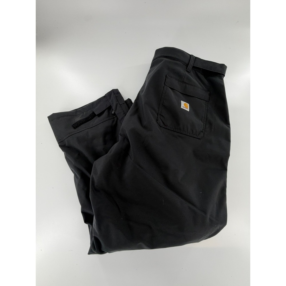 Carhartt Pants Mens 2XL Short Loose Waterproof Heavyweight Storm Black 104675